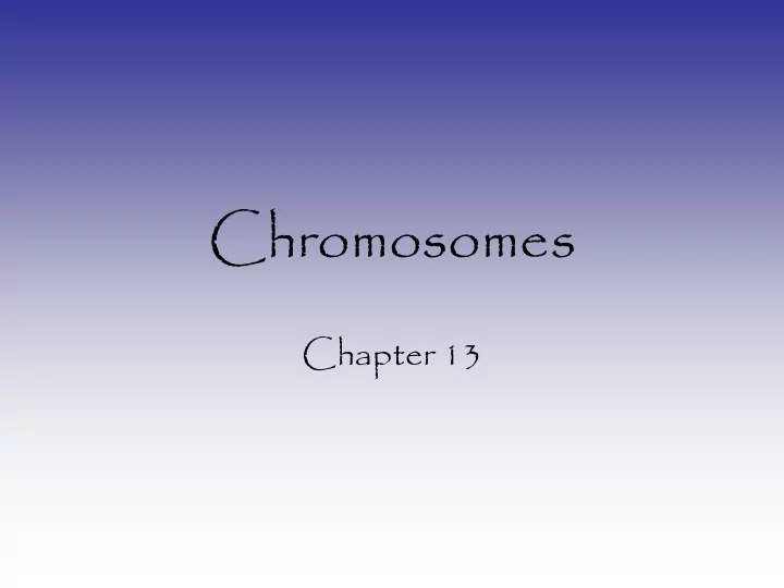 chromosomes