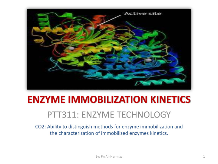 enzyme immobilization kinetics