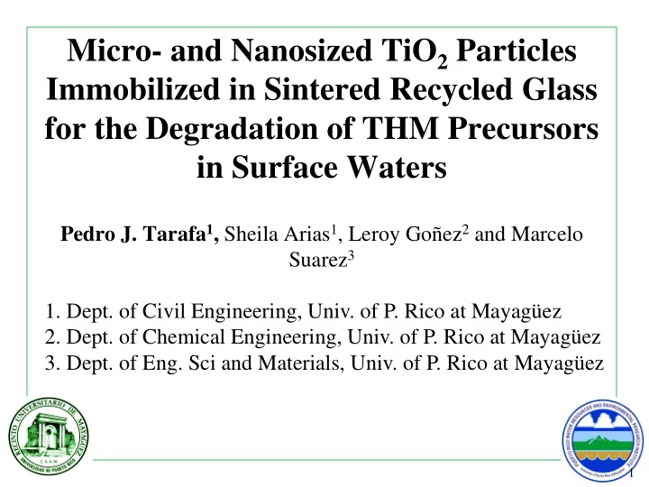 micro and nanosized tio 2 particles immobilized in