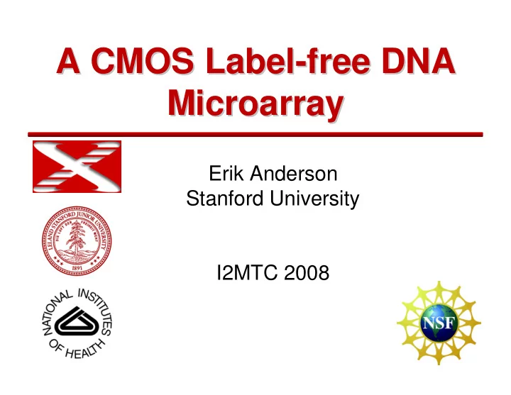a cmos label free dna free dna a cmos label microarray