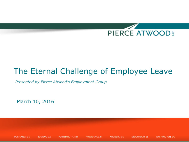the eternal challenge of employee leave