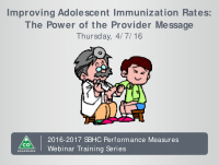 improving adolescent immunization rates the power of the
