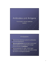 antibodies and antigens antibodies and antigens