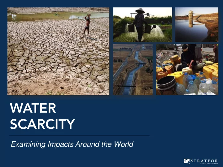 water scarcity