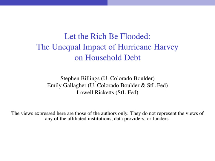 let the rich be flooded the unequal impact of hurricane