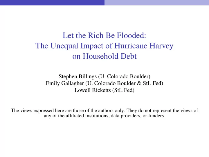 let the rich be flooded the unequal impact of hurricane