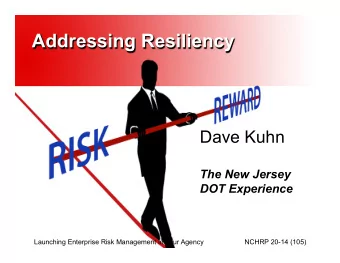 Assessing Extreme   Weather Risks on   New Jerseys   Transporta:on   Network