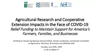 Ag  Agricultural R  Research a  and C  nd Coope  perative  Extens  nsion I  n Impa  pacts in t  the