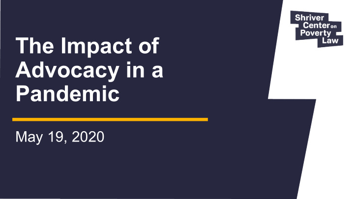 the impact of advocacy in a pandemic