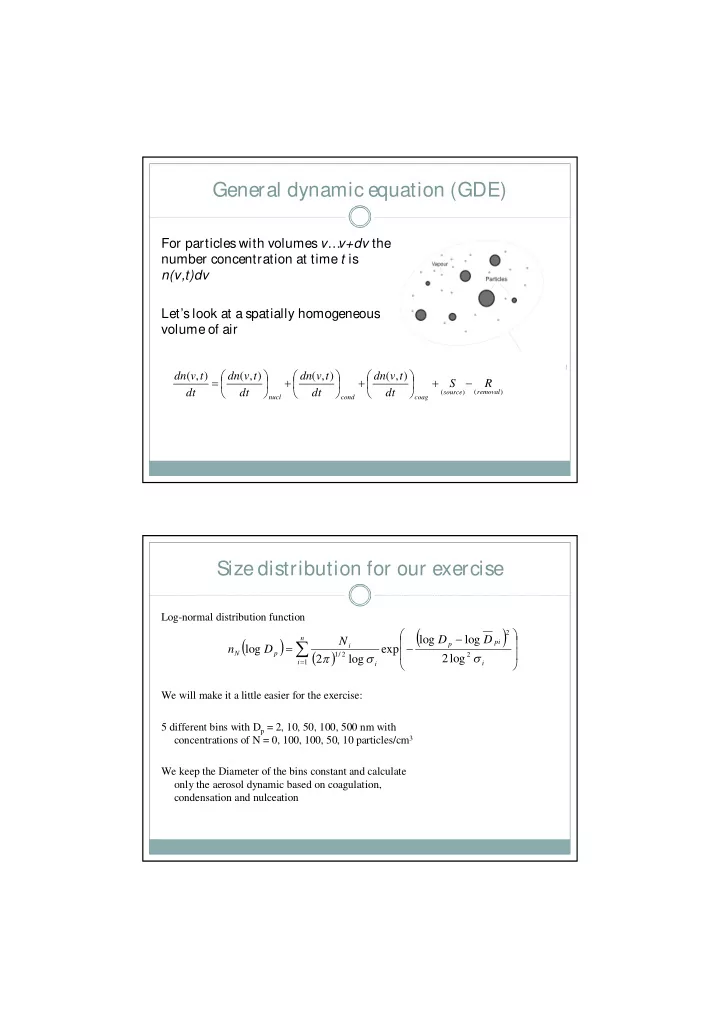 general dynamic equation gde