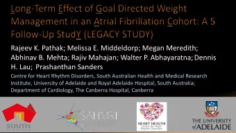 Abhinav B. Mehta; Rajiv Mahajan; Walter P. Abhayaratna; Dennis H. Lau; Prashanthan Sanders  Centre