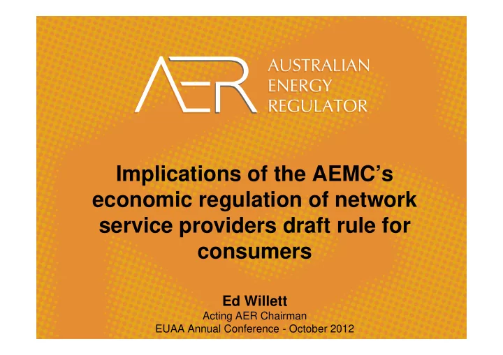 implications of the aemc s implications of the aemc s