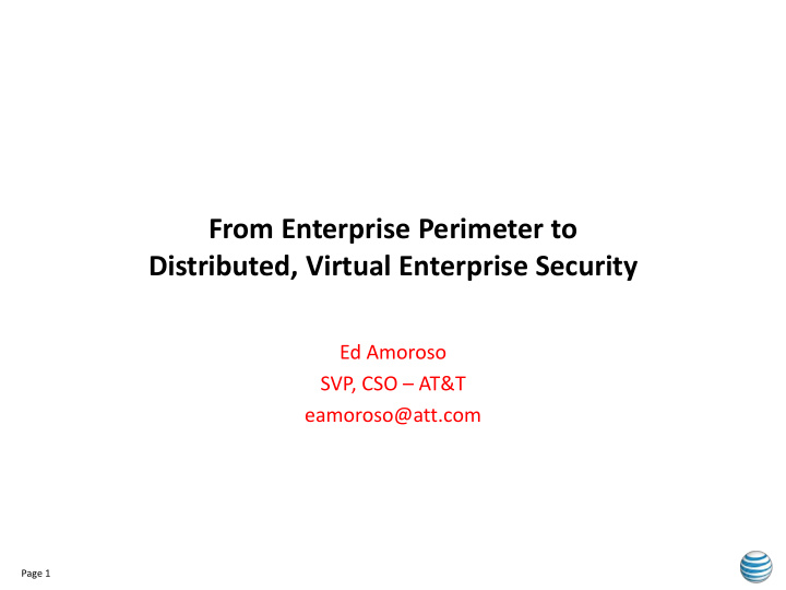 from enterprise perimeter to distributed virtual
