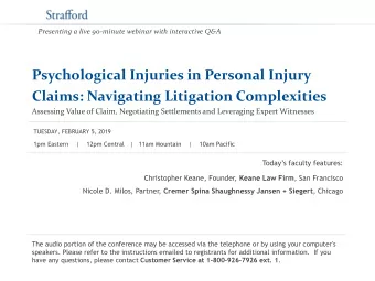 Psychological Injuries in Personal Injury  Claims: Navigating Litigation Complexities  Assessing