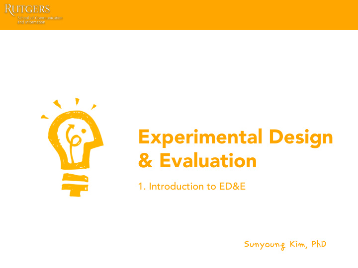 experimental design evaluation