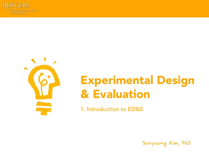 experimental design evaluation