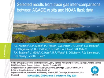 Selected results from trace gas inter-comparisons between AGAGE in situ and NOAA flask data P.B.