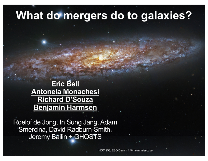 what do mergers do to galaxies