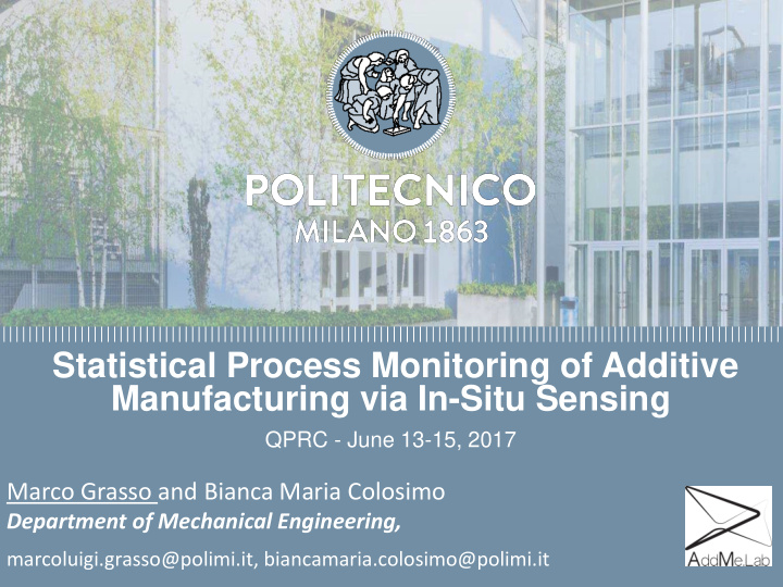 statistical process monitoring of additive