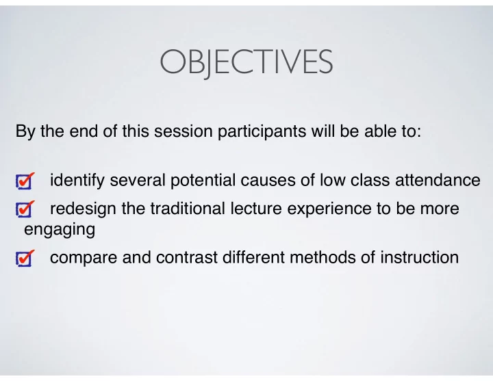 objectives
