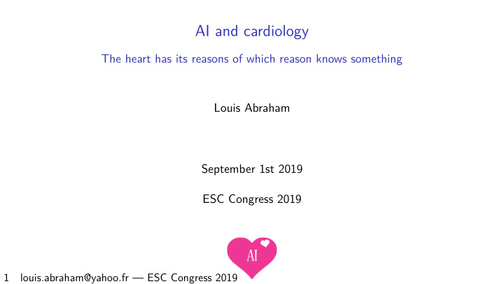 ai and cardiology