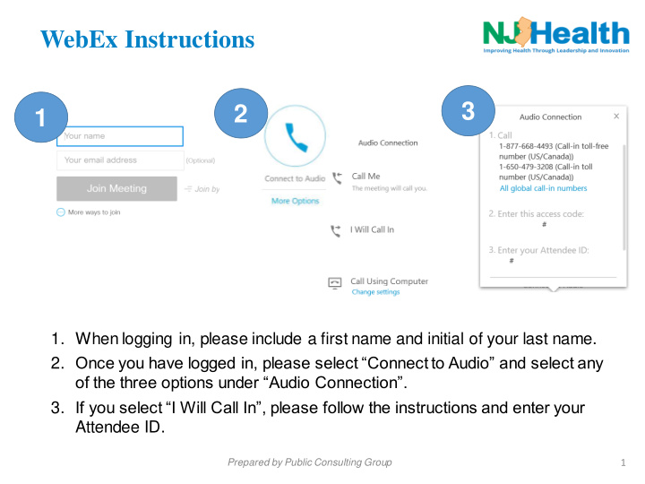 webex instructions 3 2