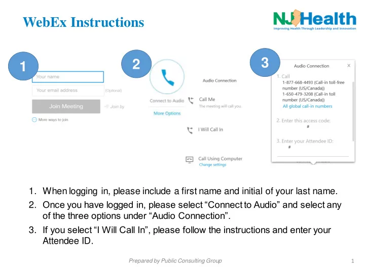 webex instructions 3 2