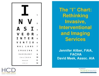 The I Chart:  Rethinking  Invasive,  Interventional  and Imaging  Services  Jennifer Aliber,