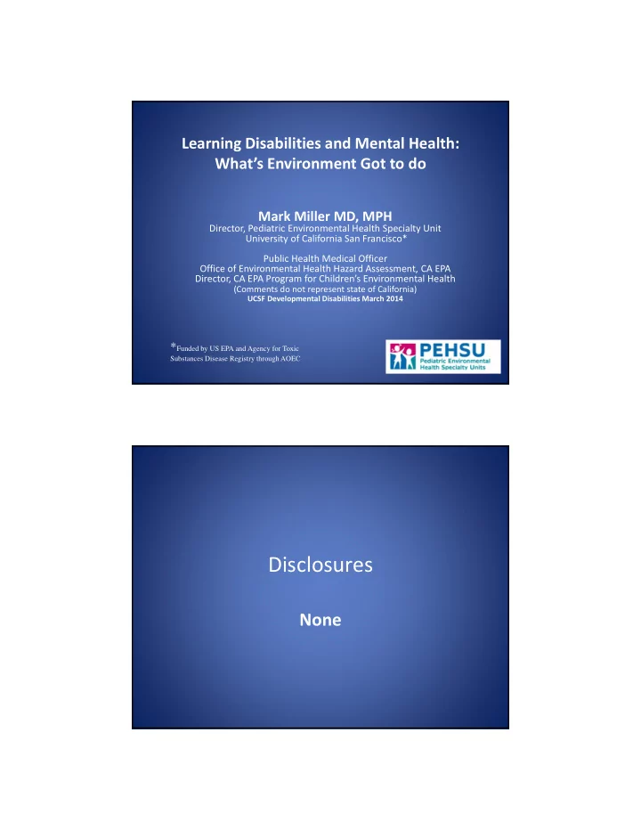 disclosures