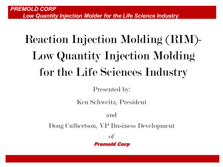 reaction injection molding rim