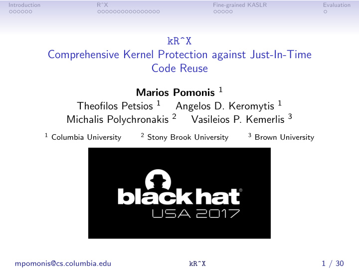 kr x comprehensive kernel protection against just in time