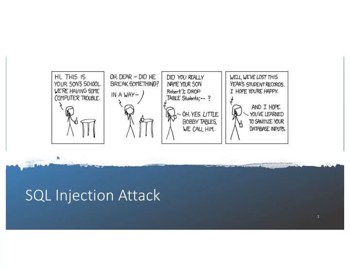 sql injection attack