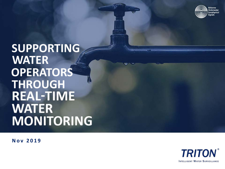 supporting water operators through