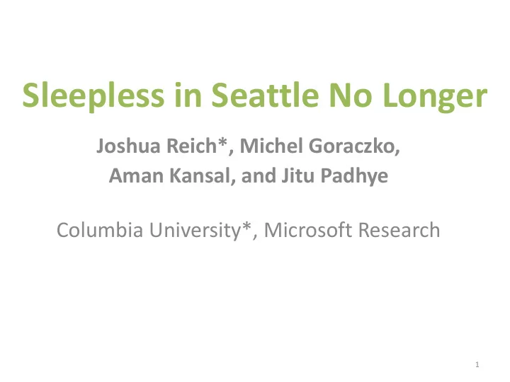sleepless in seattle no longer