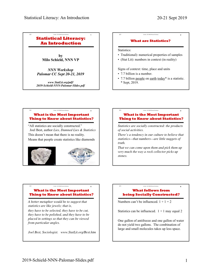 statistical literacy an introduction 20 21 sept 2019