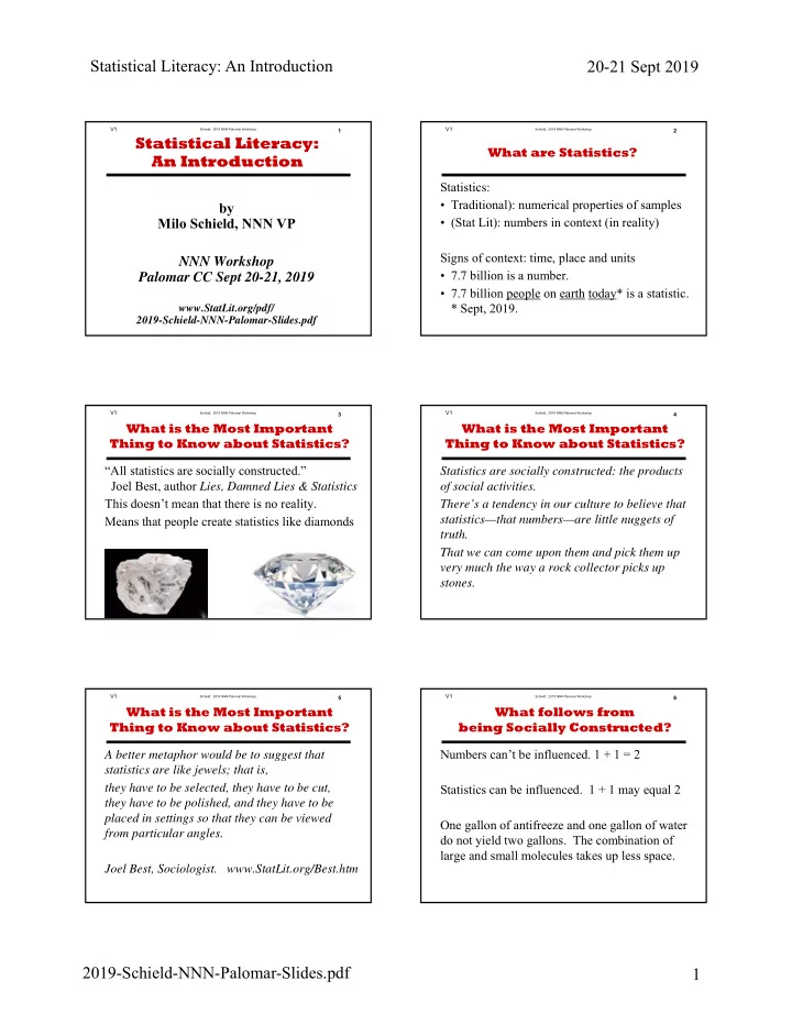 statistical literacy an introduction 20 21 sept 2019