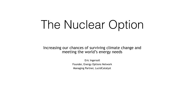 the nuclear option