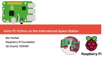 Ast  stro Pi  Pi: P  Pyt  ython o  n on the  he In  Internationa  nal Sp  Space  ce S  Station  n