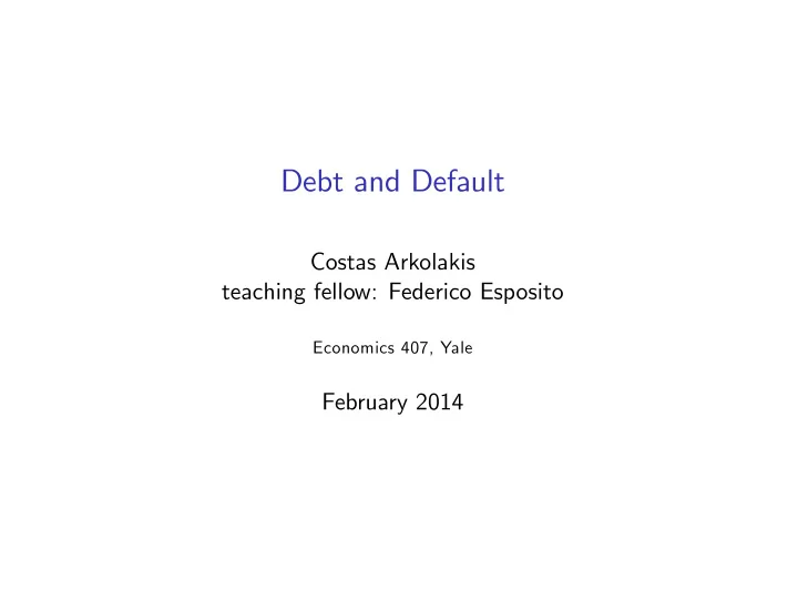 debt and default