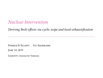 Nuclear Intervention  Deriving Beck-effects via cyclic scope and local exhaustification  Patrick D.