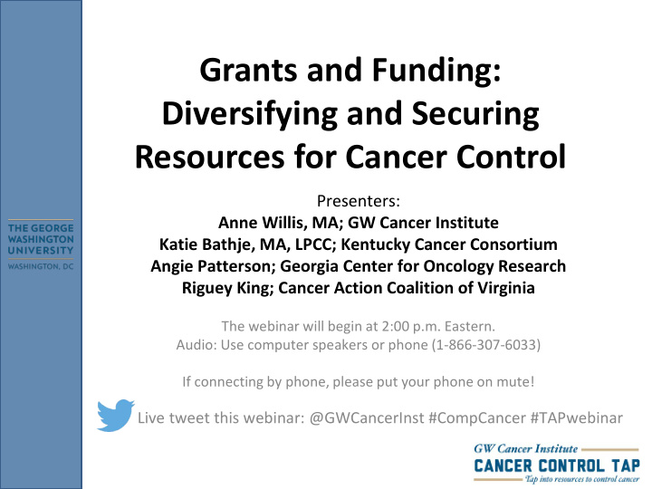 grants and funding diversifying and securing resources