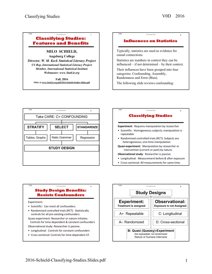 v0d 2016 classifying studies