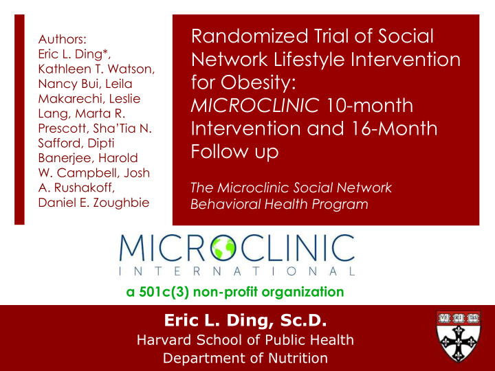 randomized trial of social