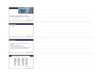 Disclosures  No disclosures  2  Objectives  Discuss current practices for colorectal cancer