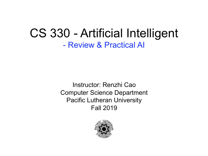 cs 330 artificial intelligent