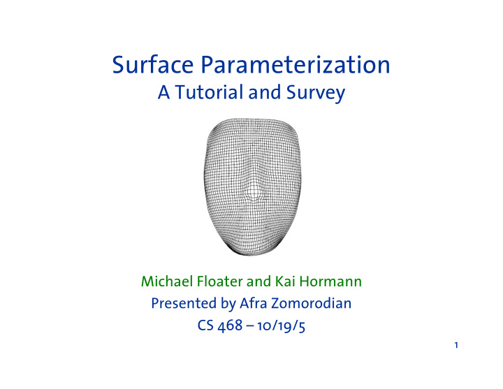 surface parameterization