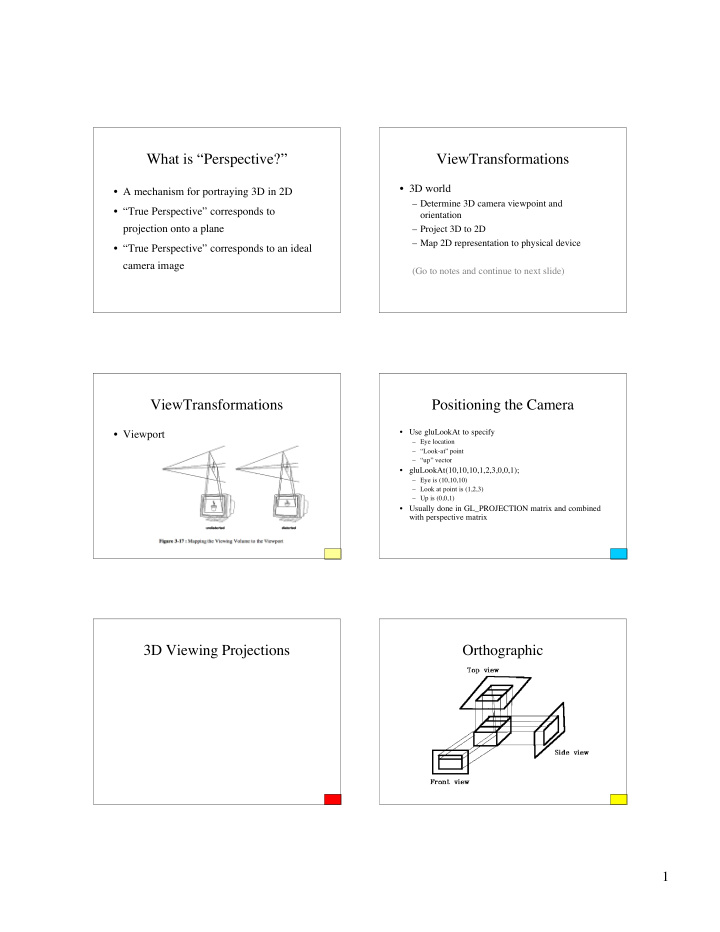 what is perspective viewtransformations