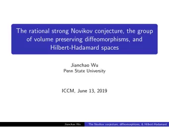 The rational strong Novikov conjecture, the group  of volume preserving diffeomorphisms, and