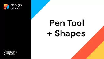 Pen Tool  + Shapes  OCTOBER 15  MEETING 3  Design Trend of the Week:  Isometric  Illustrations