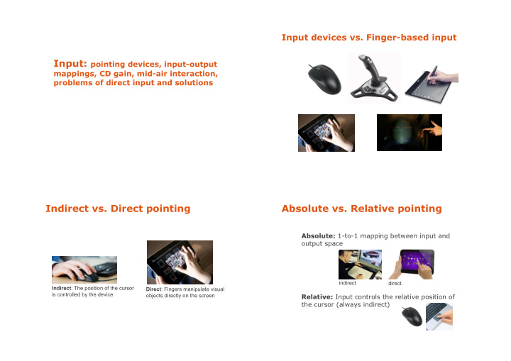 problems of direct input and solutions indirect vs direct